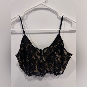Shein crop top. Black lace top.
